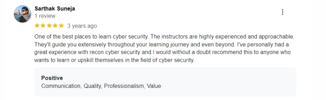 google review recon cyber security